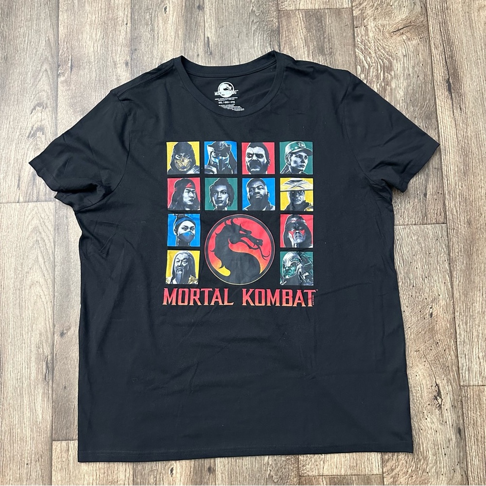 Mortal Kombat Graphic Characters T-Shirt Men's Size 4XL Black